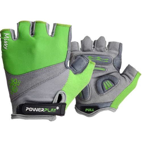 Велорукавички жіночі PowerPlay 5277 D Зелені XS