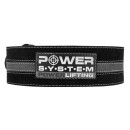 Пояс для пауерліфтингу Power System PS-3800  PowerLifting шкіряний Black/Grey Line M