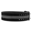 Пояс для пауерліфтингу Power System PS-3800  PowerLifting шкіряний Black/Grey Line M