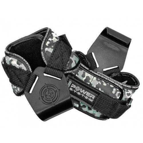 Гаки для тяги на зап'ястя Power System PS-3370 Hooks Camo Black/Grey XL