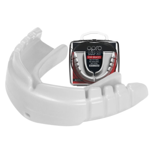 Капа боксерская OPRO Snap-Fit FOR BRACES White (art.002318004)