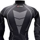 Термокофта з комірцем (лонгслів) X TECH Maglia Race 3 Munica Lunga  lupetto Nero L/XL Чорна