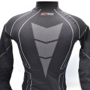 Термокофта з комірцем (лонгслів) X TECH Maglia Race 3 Munica Lunga  lupetto Nero S/M Чорна