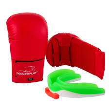 Рукавиці для карате PowerPlay 3027 Червоні L