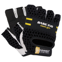 Перчатки для фитнеса Power System PS-2100 Basic EVO Black/Yellow Line M