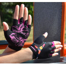 Рукавички для фітнесу MadMax MFG-770 Flower Power Gloves Black/Pink XS
