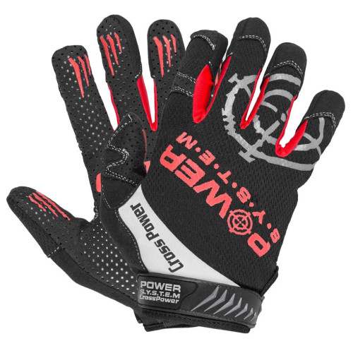 Рукавички для кросфіту з довгим пальцем Power System PS-2860 Cross Power Black/Red XL