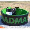 Пояс для важкої атлетики MadMax MFB-302 Quick Release Belt  шкіряний Black/Green L