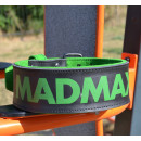Пояс для важкої атлетики MadMax MFB-302 Quick Release Belt  шкіряний Black/Green L