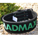 Пояс для важкої атлетики MadMax MFB-301 Suede Single Prong шкіряний Black/Green L