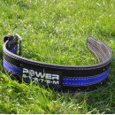 Пояс для пауерліфтингу Power System PS-3800  PowerLifting шкіряний Black/Blue Line XXL