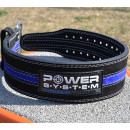 Пояс для пауерліфтингу Power System PS-3800  PowerLifting шкіряний Black/Blue Line M