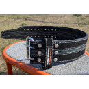 Пояс для пауерліфтингу Power System PS-3800  PowerLifting шкіряний Black/Grey Line M