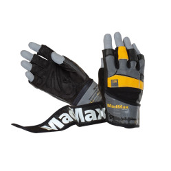 Рукавички для фітнесу MadMax MFG-880 Signature Black/Grey/Yellow XXL