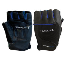 Перчатки для фитнеса PowerPlay 9058 Thunder черно-синие S
