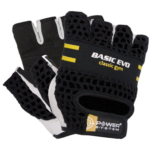 Рукавички для фітнесу Power System PS-2100 Basic EVO Black/Yellow Line XXL