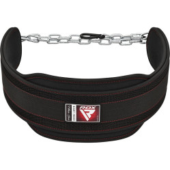 Пояс для обременений с цепью RDX T7 Dipping Belt 2 Layer неопреновый Black
