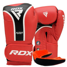 Боксерські рукавиці RDX AURA PLUS T-17 Red/Black 12 унцій (капа в комплекті)