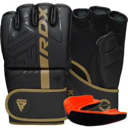 Перчатки ММА RDX F6 KARA Matte Golden XL (капа в комплекте)