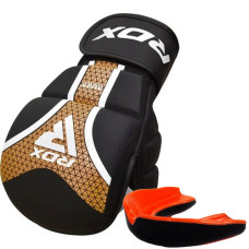 Перчатки для ММА RDX SHOOTER AURA PLUS T-17 Black Golden L (капа в комплекте)