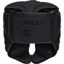 Боксерський шолом RDX T15 Noir Cheek Protector Matte Black  L (капа у комплекті)