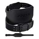 Пояс для важкої атлетики RDX 6 шкіряний Full Black XL