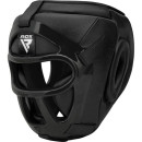 Боксерский шлем RDX T1 Grill Full Black L (капа в комплекте)