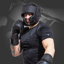 Боксерський шолом RDX T15 Noir Cheek Protector Matte Black  L (капа у комплекті)