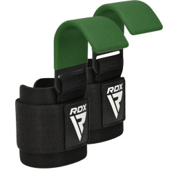 Крюки для тяги на запястье RDX W5 Gym Hook Strap Army Green Plus