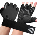 Перчатки для фитнеса RDX T2 Half Black M