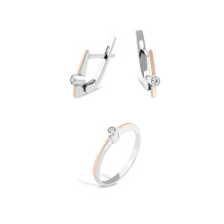 Срібний набір з позолотою. Svitozar 836