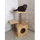 Домик башня, игровой комплекс с лежанкой для кошек, когтеточка, дряпка, царапка для кота