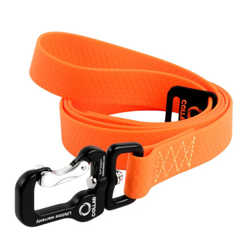 Поводок водоотталкивающий Collar "Эволютор" Waterproof, Ширина 25 мм, Длина 300 см, Оранжевый, Крепкий поводок