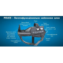 Шлейка для собак Collar Police No3 (В:60-75 см) з ліхтариком Червона шлея для собак, Нейлонова шлейка для собак