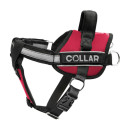 Шлейка для собак Collar Police №2 (В:44-60см) з ліхтариком Червона шлея для собак, Нейлонова шлейка для собак