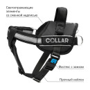 Шлейка для собак Collar Police No1 (В:35-45 см) з ліхтариком Червона шлея для собак, Нейлонова шлейка для собак