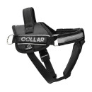 Шлейка для собак Collar Police №1 (В:35-45см) з ліхтариком Чорна шлея для собак, Нейлонова шлейка для собак