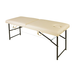 Масажна канапа складна автомат 180х60 см, Масажний стіл розкладний з вирізом для обличчя, бежевий !!!
