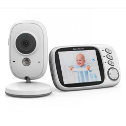Відеоняня Baby Monitor ABM600 3.5 з монітором, датчиком звуку, нічне бачення, відеозапис