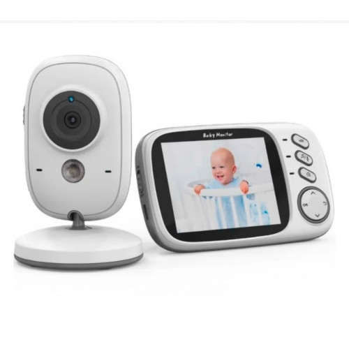 Відеоняня Baby Monitor ABM600 3.5 з монітором, датчиком звуку, нічне бачення, відеозапис