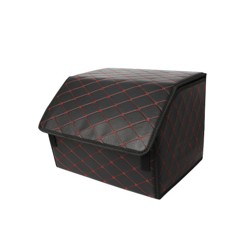 Автомобільний органайзер ZWX-002 Black-Red компактний місткий два відділи для зберігання на липучці з ручкою 40*30*30 см