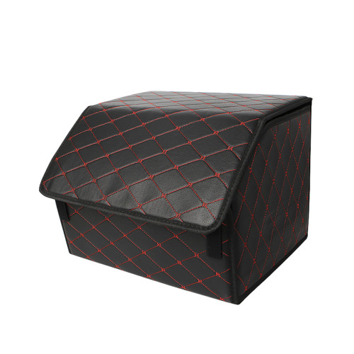 Автомобільний органайзер ZWX-002 Black-Red компактний місткий два відділи для зберігання на липучці з ручкою 55*30*30 см