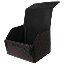 Автомобільний органайзер ZWX-002 Black-Red компактний місткий два відділи для зберігання на липучці з ручкою 55*30*30 см