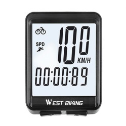 Велокомп'ютер West Biking 0702054 з підсвічуванням White Бездротовий