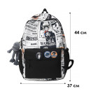 Рюкзак подростковый 83124 с аниме 20L Black + White