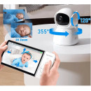 Відеоняня Baby Monitor ABM570 з 5-дюймовим IPS-екраном, акумулятором на 3500 mAh та нічним баченням