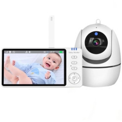 Видеоняня Baby Monitor ABM501 с поворотной камерой, 5 дюймовым монитором и ночным виденьем