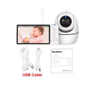 Видеоняня Baby Monitor ABM501 с поворотной камерой, 5 дюймовым монитором и ночным виденьем