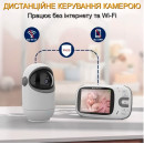 Видеоняня Baby Monitor VB802 с поворотной камерой, рядионяня с монитором и ночным виденьем
