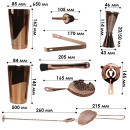 Подарочный набор для бара KM-TZS1 11 предметов барный инвентарь из нержавеющей стали Copper
